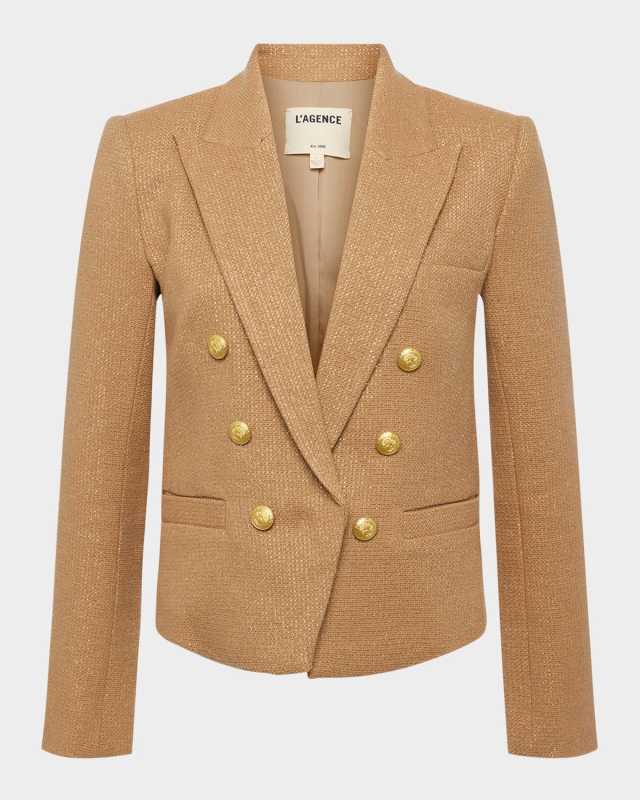 Brooke Double-Breasted Cropped Blazer